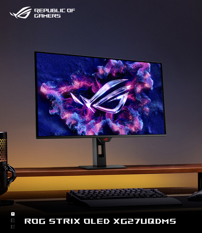 华硕“XG27UQDMS”27 英寸显示器首销:4K 240Hz 四代 QD-OLED,4999 元