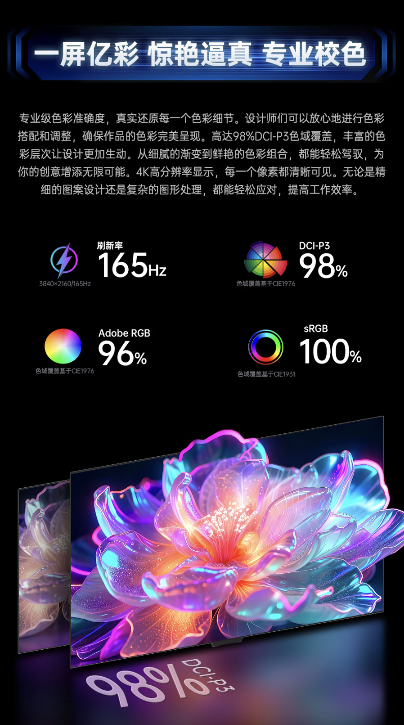 KTC G32P5S 显示器开启新品预约:31.5 英寸 4K 165Hz/1080P 330Hz OLED、原生 10Bit,3999 元