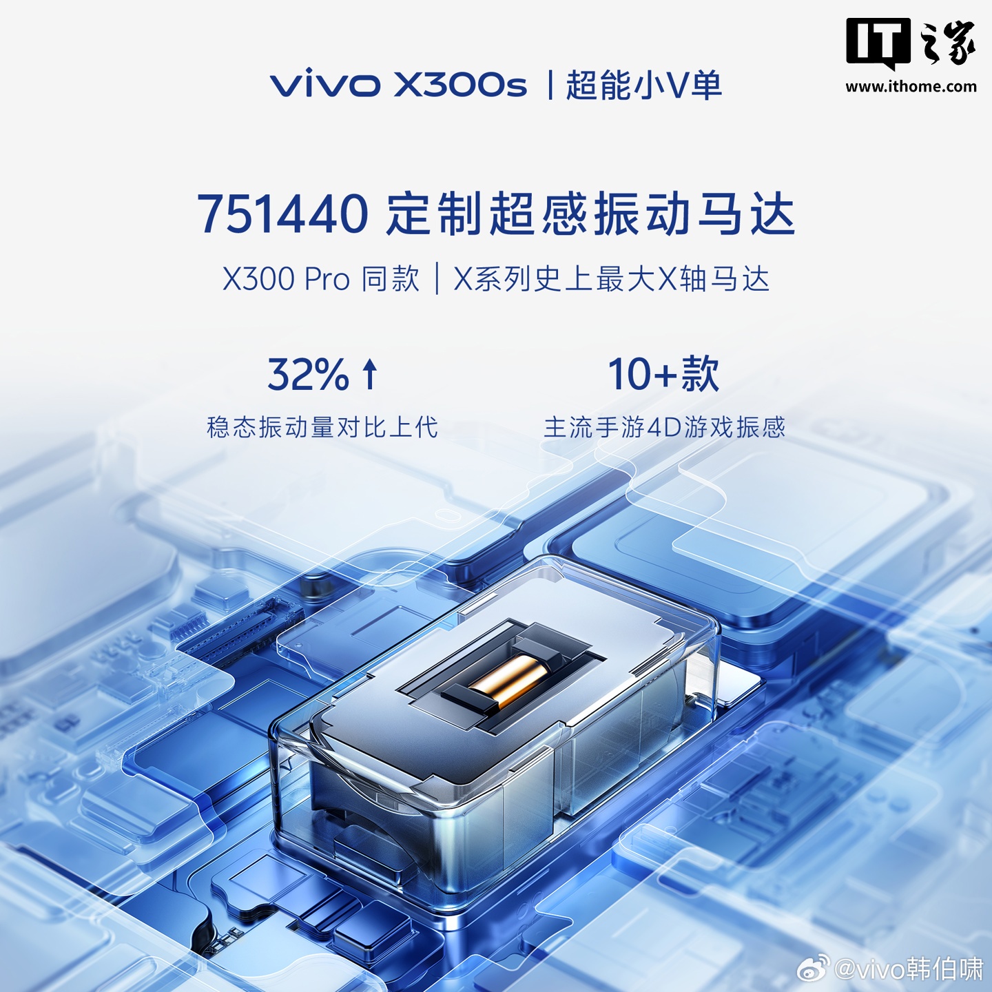 vivo X300s 新机搭载 7100mAh 蓝海电池:第四代硅负极技术,是 X 系列迄今最大电池容量