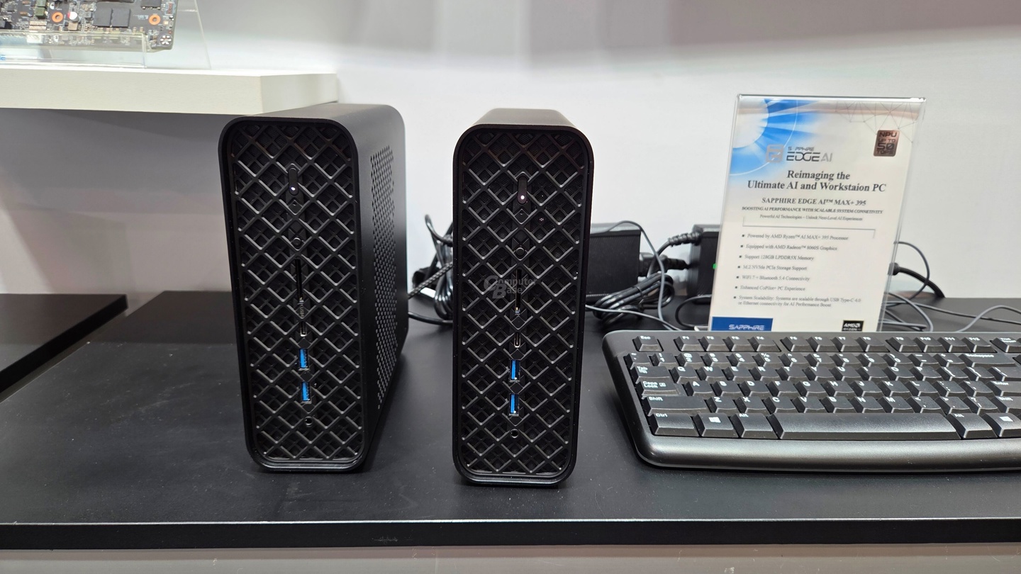蓝宝石 EDGE AI MAX+ 395 迷你主机亮相,支持多机扩展