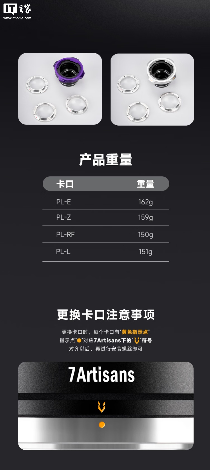 七工匠 THOR 四合一 PL 镜头转接环套装上市:适配 E/Z/RF/L 卡口,930 元