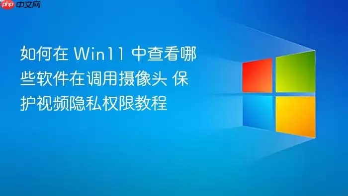 如何在 Win11 中查看哪些软件在调用摄像头 保护视频隐私权限教程