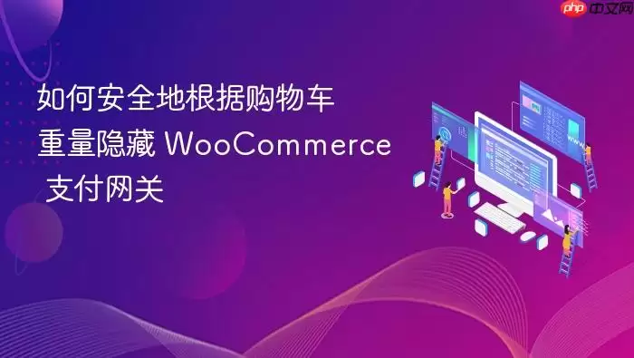 如何安全地根据购物车重量隐藏 WooCommerce 支付网关