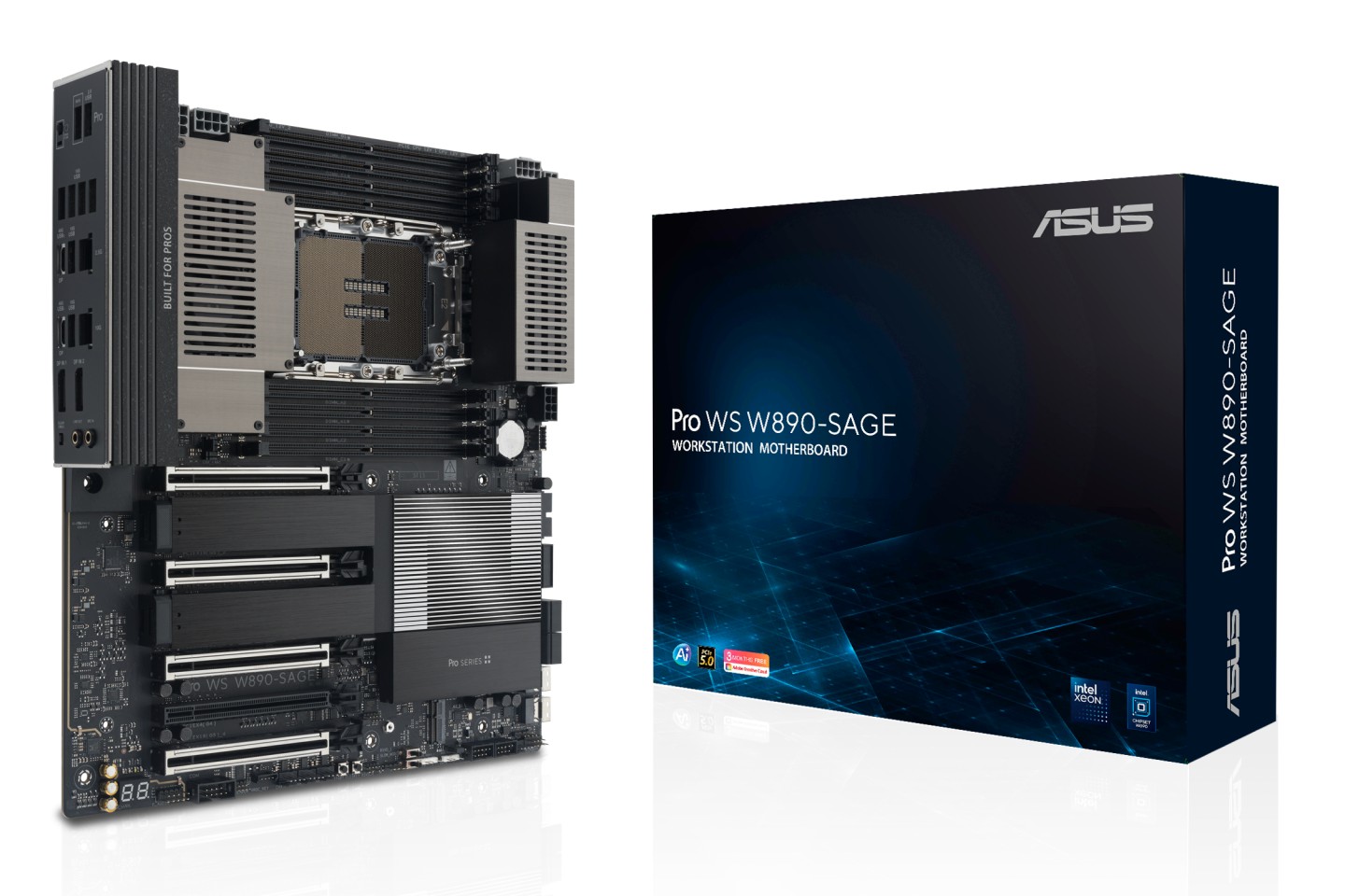 华硕推出 Pro WS W890-SAGE 主板:ATX 板型 4 内存通道