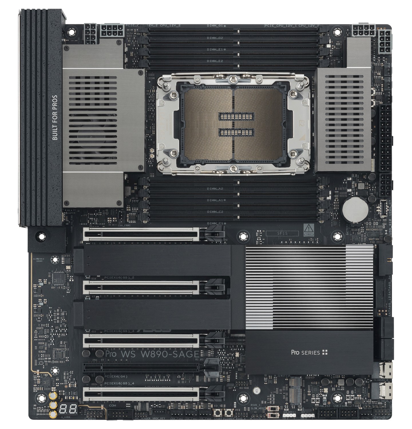 华硕推出 Pro WS W890-SAGE 主板:ATX 板型 4 内存通道