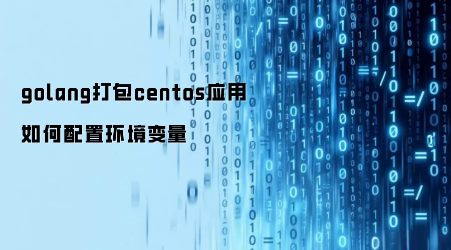 golang打包centos应用如何配置环境变量