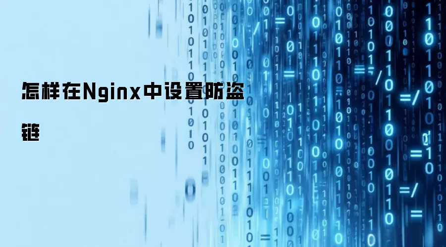 怎样在Nginx中设置防盗链