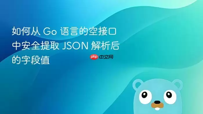 如何从 Go 语言的空接口中安全提取 JSON 解析后的字段值