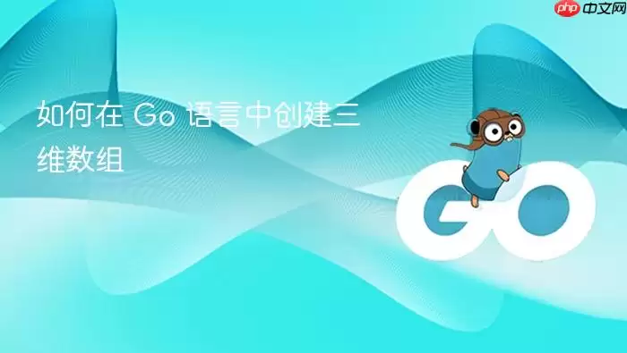 如何在 Go 语言中创建三维数组