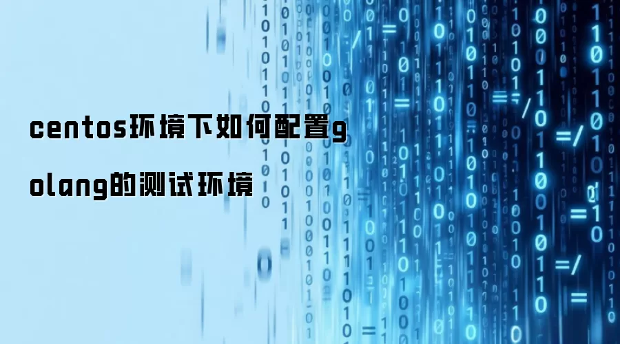 centos环境下如何配置golang的测试环境