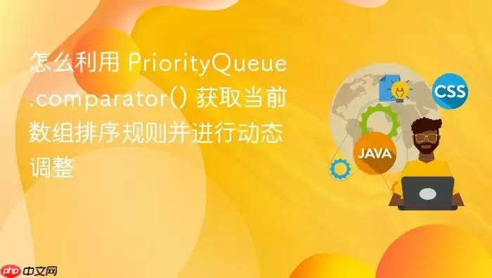 怎么利用 PriorityQueue.comparator() 获取当前数组排序规则并进行动态调整