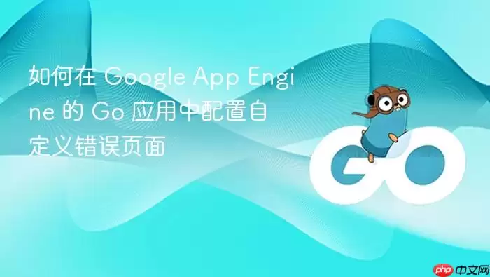 如何在 Google App Engine 的 Go 应用中配置自定义错误页面