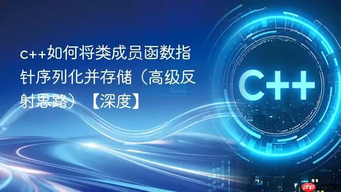 c++如何将类成员函数指针序列化并存储（高级反射思路）【深度】