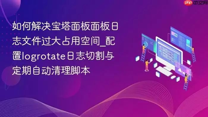 如何解决宝塔面板面板日志文件过大占用空间_配置logrotate日志切割与定期自动清理脚本