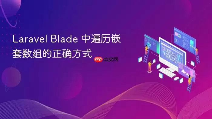 Lara vel Blade 中遍历嵌套数组的正确方式