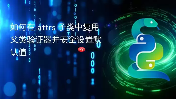如何在 attrs 子类中复用父类验证器并安全设置默认值