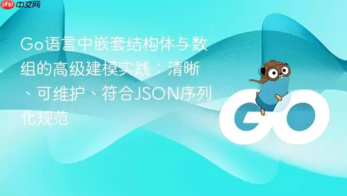 Go语言中嵌套结构体与数组的高级建模实践:清晰、可维护、符合JSON序列化规范