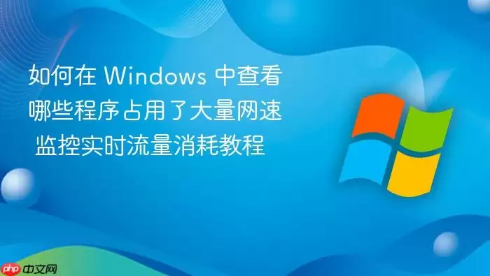 如何在 Windows 中查看哪些程序占用了大量网速 监控实时流量消耗教程