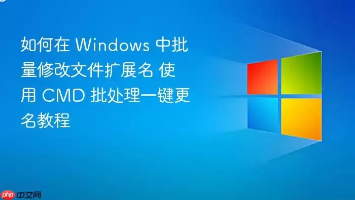如何在 Windows 中批量修改文件扩展名 使用 CMD 批处理一键更名教程