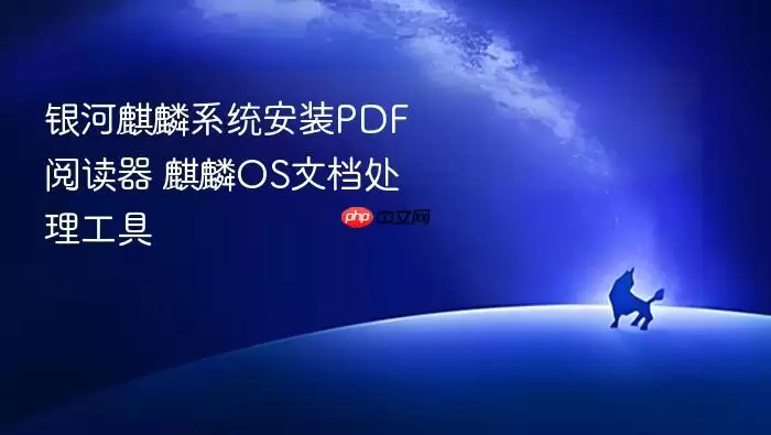 银河麒麟系统安装PDF阅读器 麒麟OS文档处理工具