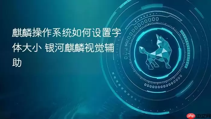 麒麟操作系统如何设置字体大小 银河麒麟视觉辅助