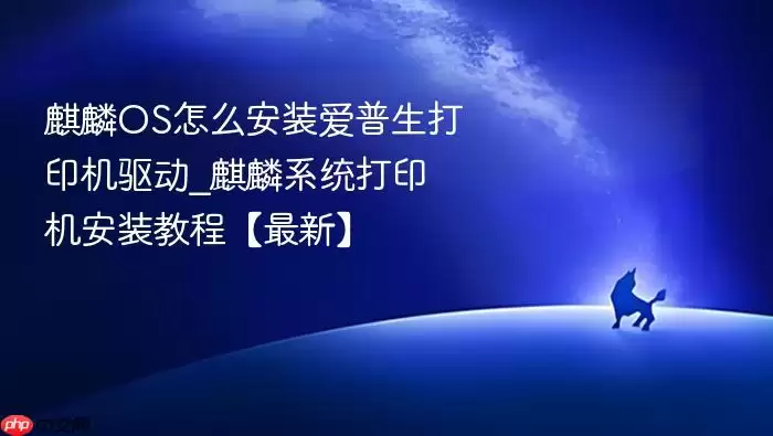 麒麟OS怎么安装爱普生打印机驱动_麒麟系统打印机安装教程【最新】