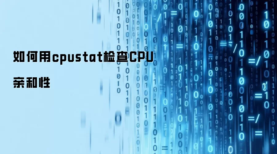 如何用cpustat检查CPU亲和性