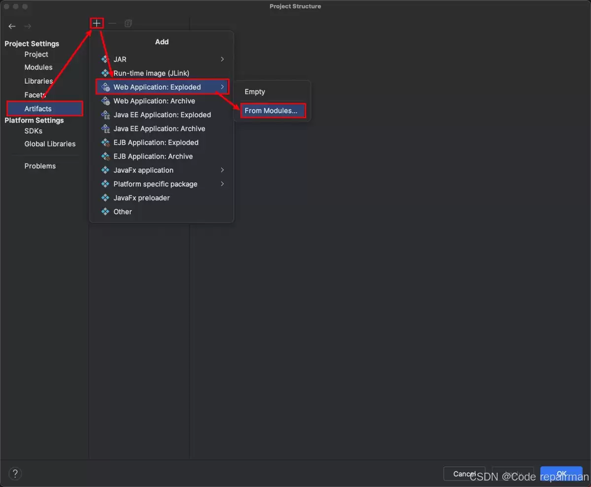 IntelliJ IDEA运行Tomcat报错:Please, configure Web Facet first!解决办法