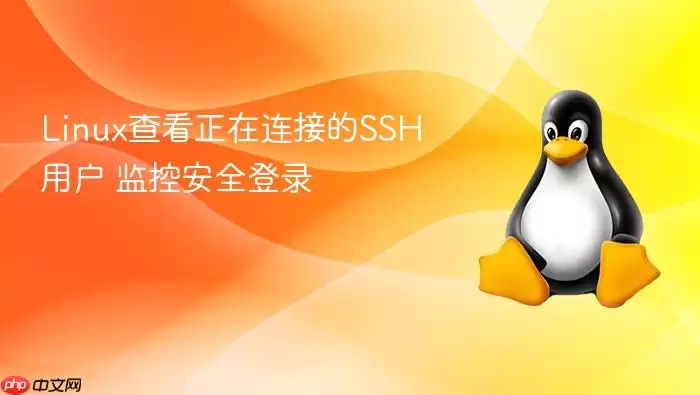 Linux查看正在连接的SSH用户 监控安全登录