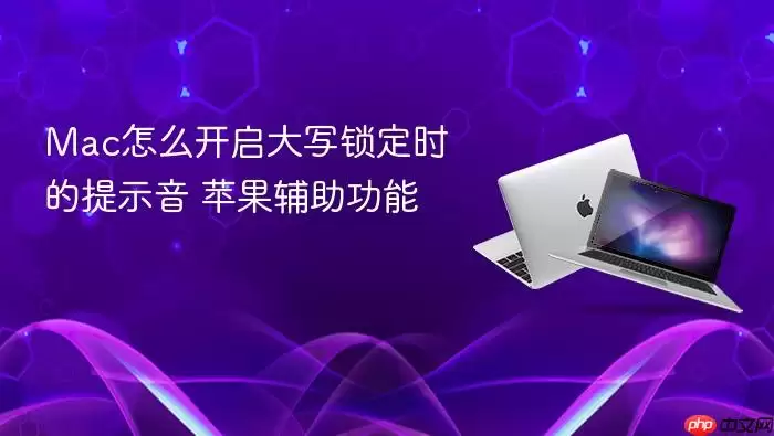 Mac怎么开启大写锁定时的提示音 苹果辅助功能
