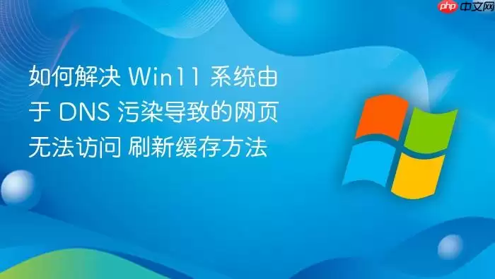 如何解决 Win11 系统由于 DNS 污染导致的网页无法访问 刷新缓存方法