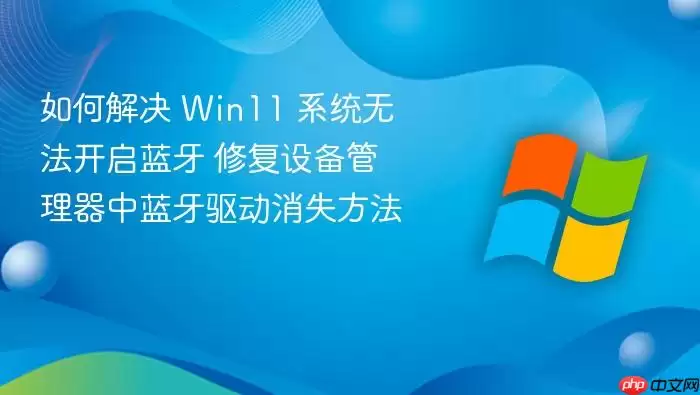 如何解决 Win11 系统无法开启蓝牙 修复设备管理器中蓝牙驱动消失方法