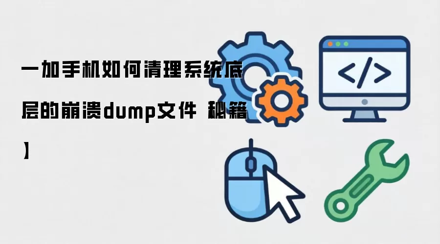 一加手机如何清理系统底层的崩溃dump文件【秘籍】