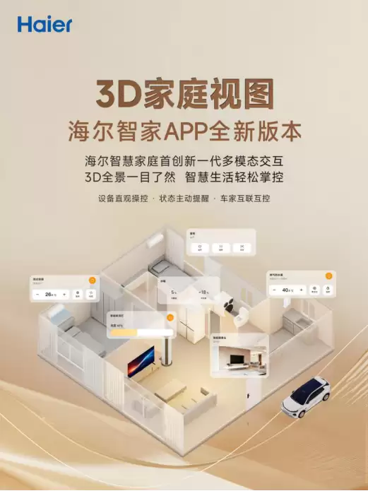 海尔智家APP 3D智慧家庭视图2.0升级上线