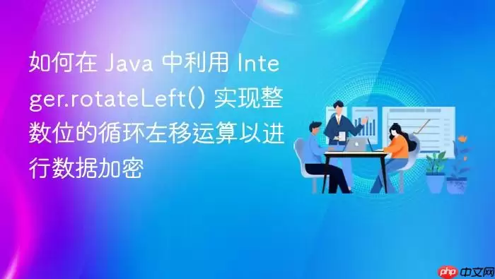 如何在 Ja va 中利用 Integer.rotateLeft() 实现整数位的循环左移运算以进行数据加密
