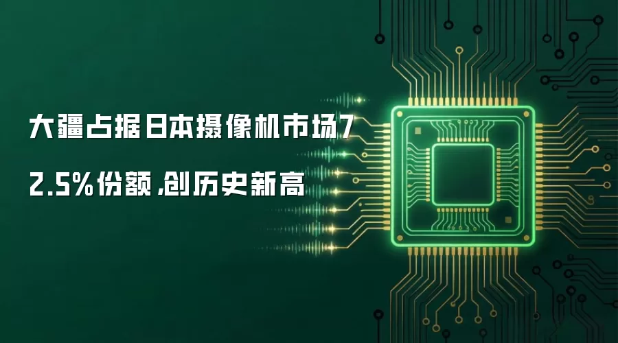 大疆占据日本摄像机市场72.5%份额,创历史新高