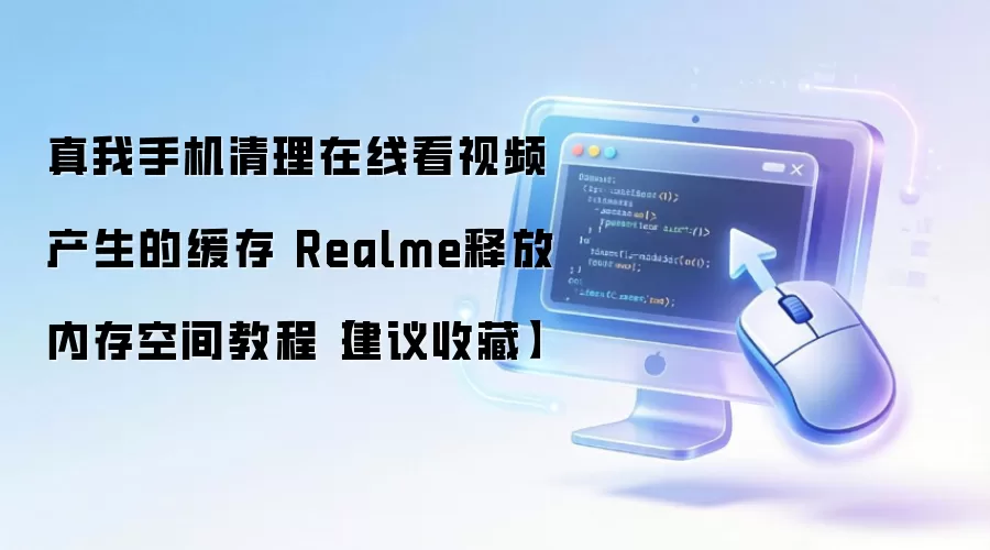 真我手机清理在线看视频产生的缓存 Realme释放内存空间教程【建议收藏】