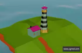 如何用MaxonCinema-4D建模低多边形灯塔-MaxonCinema-4D建模低多边形灯塔的方法
