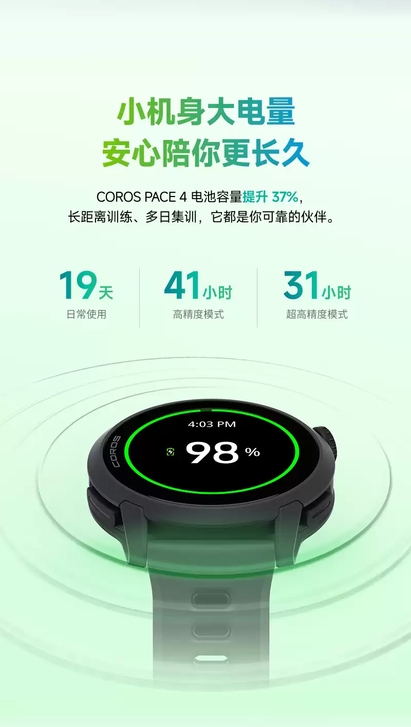 1299 元 6 期免息：COROS 高驰 PACE 4 竞技运动手表 618 国补探新低