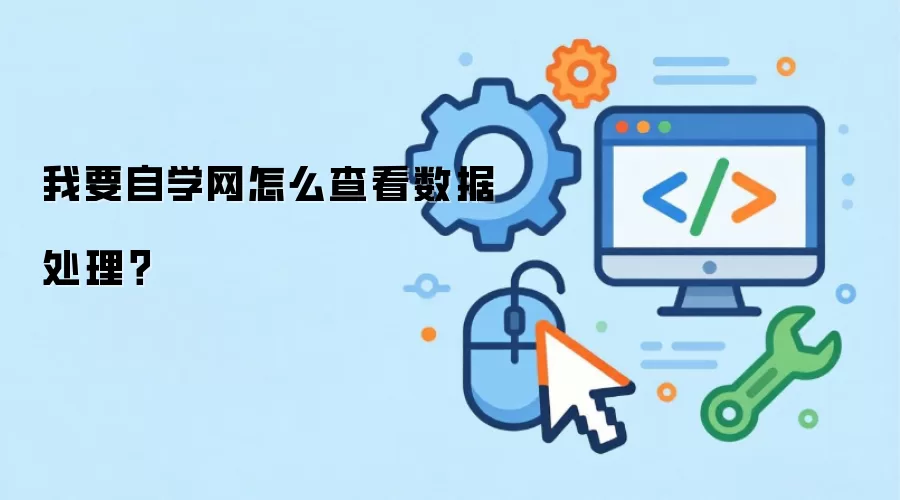 我要自学网怎么查看数据处理？