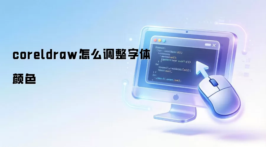 coreldraw怎么调整字体颜色