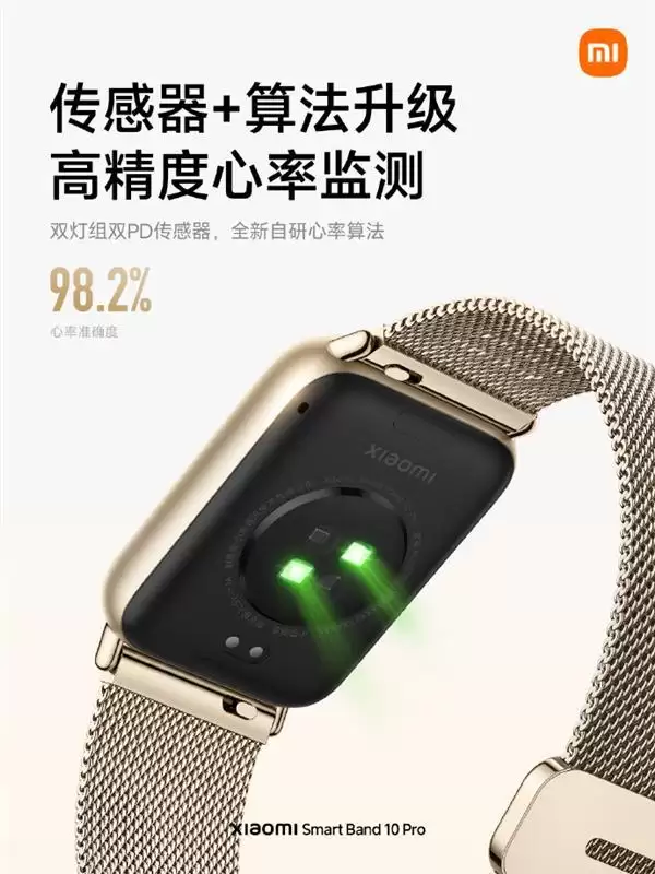 小米手环10 Pro健康监测大升级：心率准确度98.2% 睡眠算法2.0来了