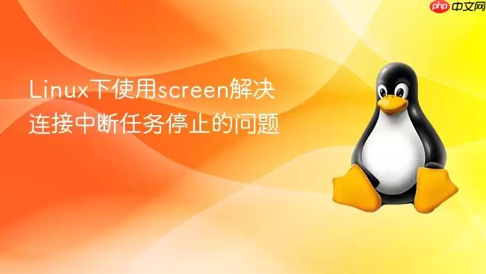 linux下使用screen解决连接中断任务停止的问题
