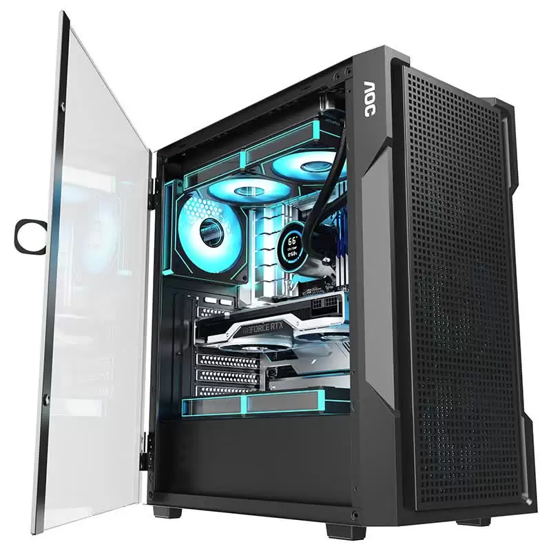 AOC“CG397B”ATX 机箱发售:侧透设计、兼容 240 水冷,129 元