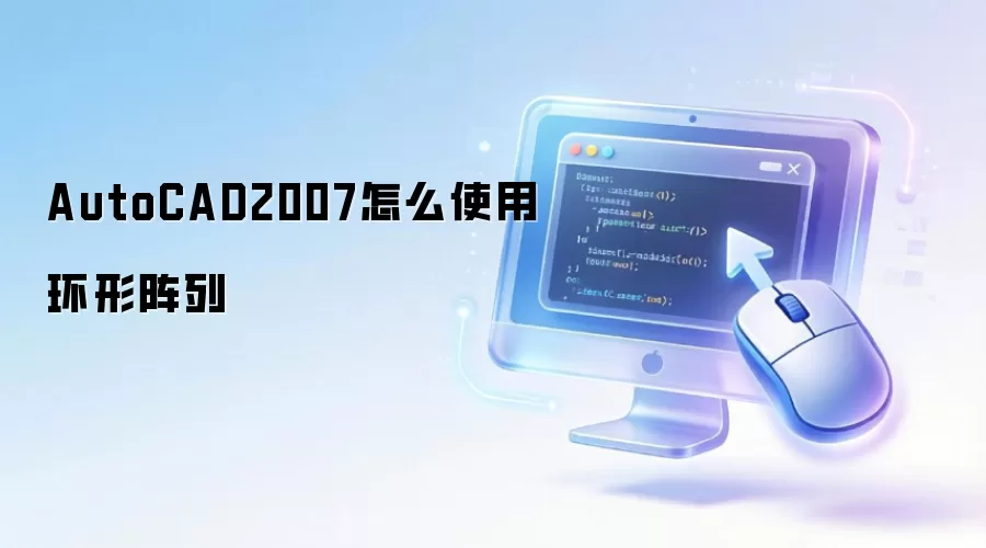 AutoCAD2007怎么使用环形阵列