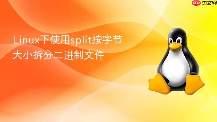 Linux下使用split按字节大小拆分二进制文件