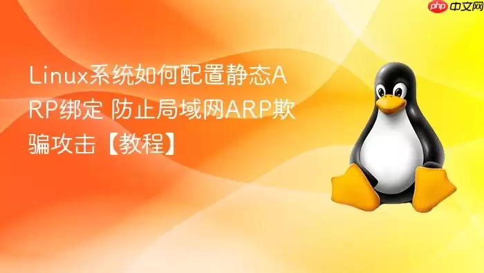 linux系统如何配置静态arp绑定 防止局域网arp欺骗攻击【教程】