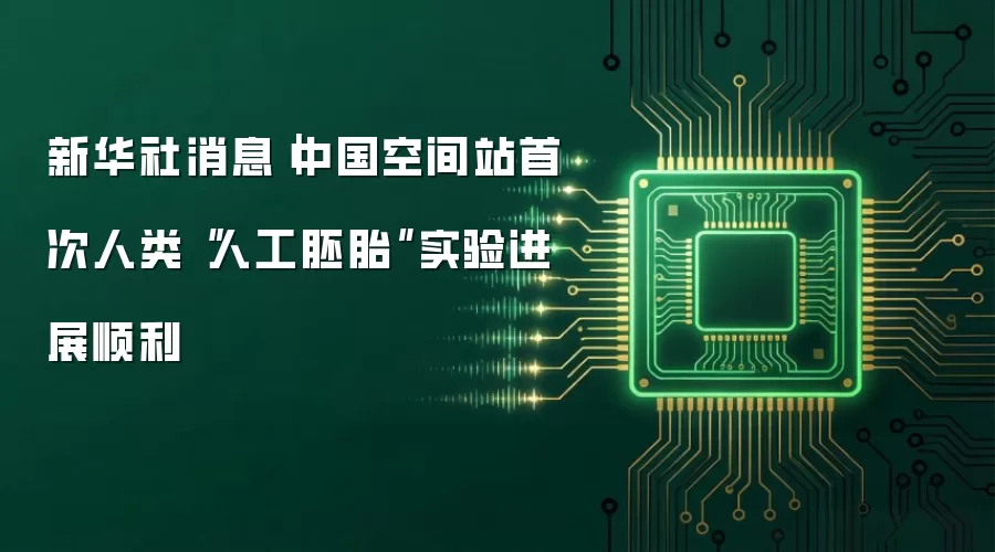 新华社消息|中国空间站首次人类“人工胚胎”实验进展顺利