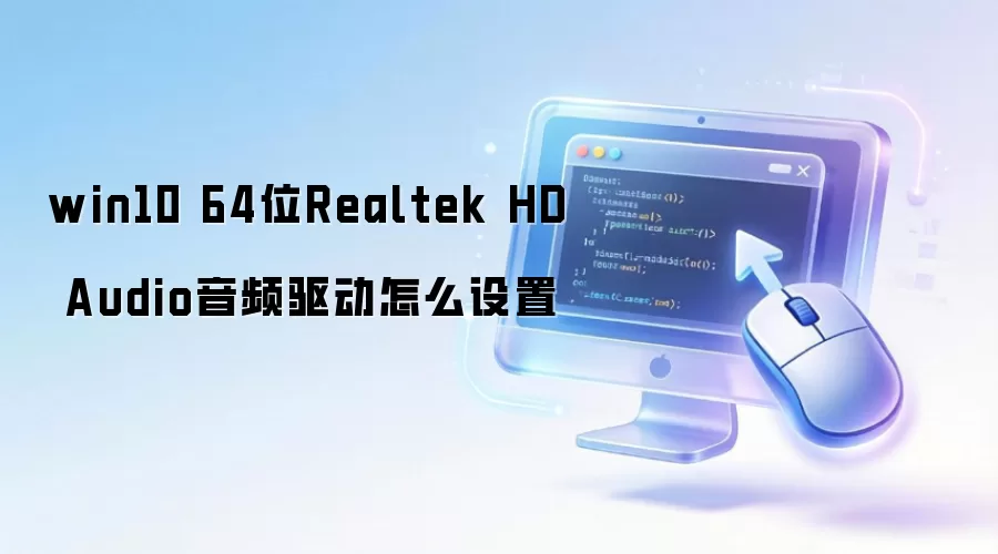 win10 64位Realtek HD Audio音频驱动怎么设置