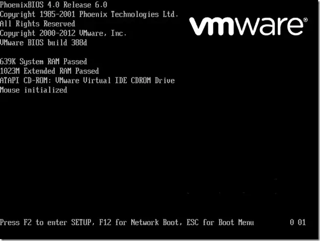 设置VMware启动进入BIOS以及对UEFI的支持